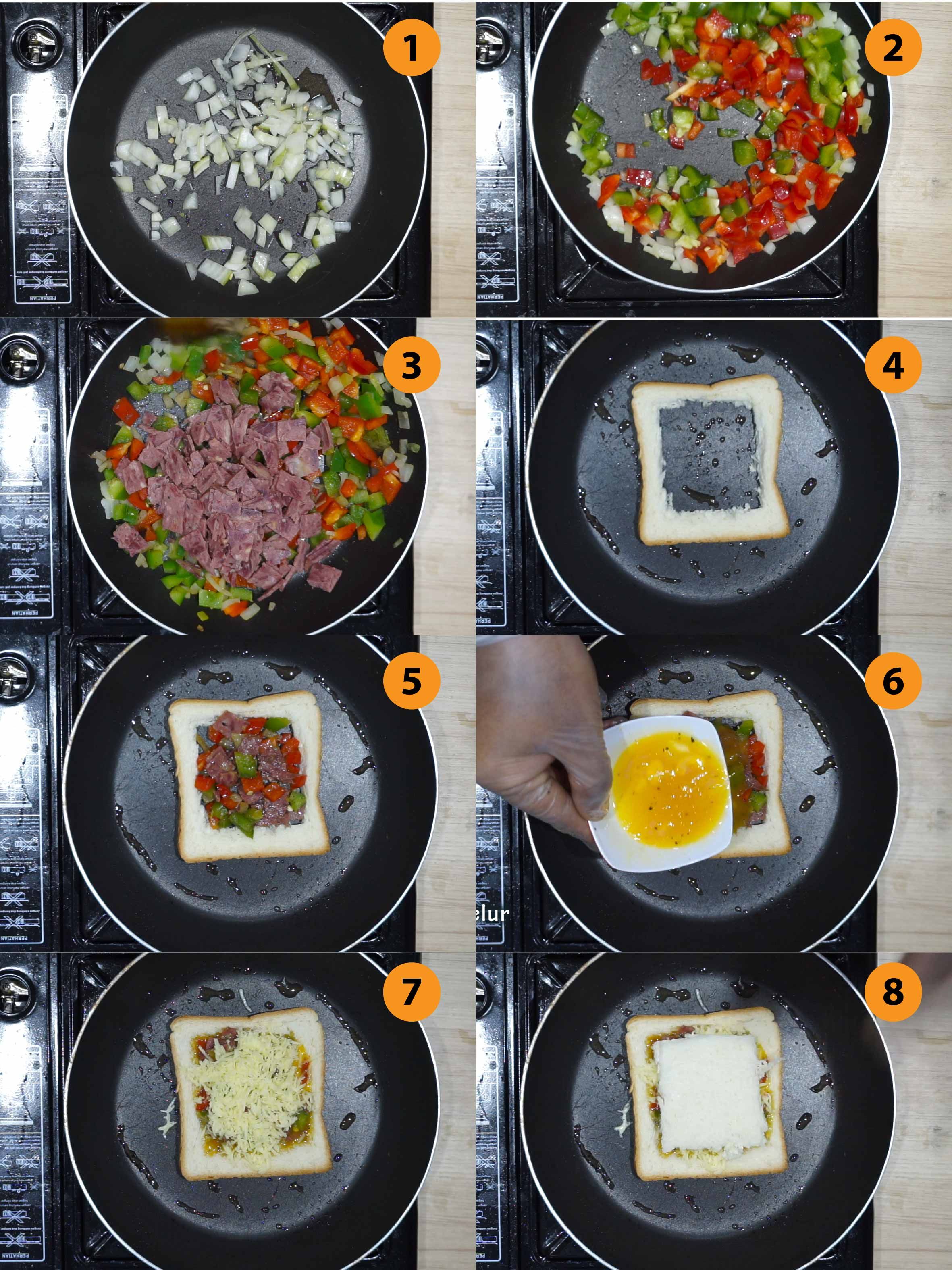 BREAD OMELETTE WITH BEEF LUNCHEON Sonia - Premium Sosis 